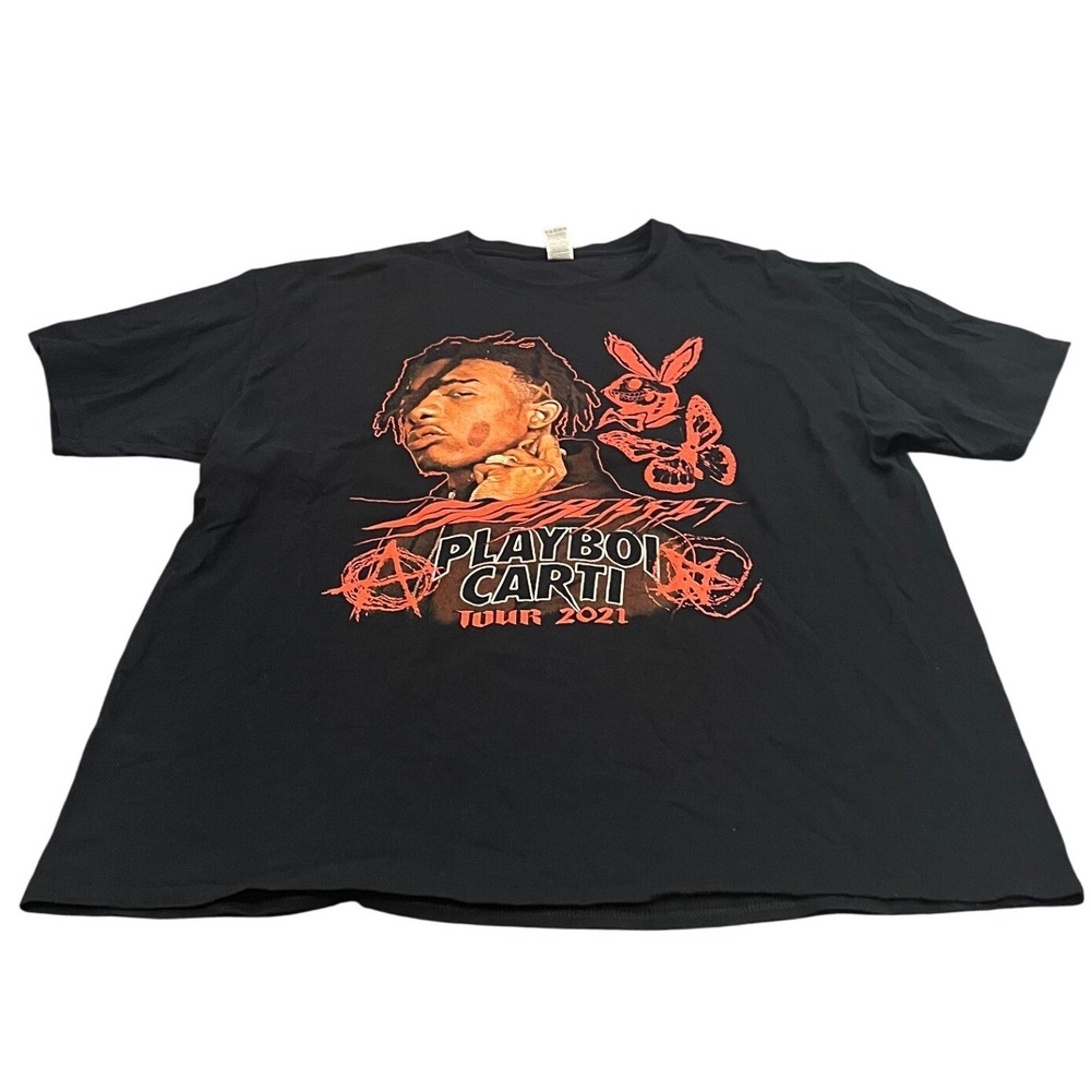 Playboi Carti T-Shirt Mens XL Black Narcissist Tour 2021 Graphic Concert Tee